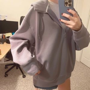 Uniqlo +J Sweat Half Zip Pull Over Hoodie